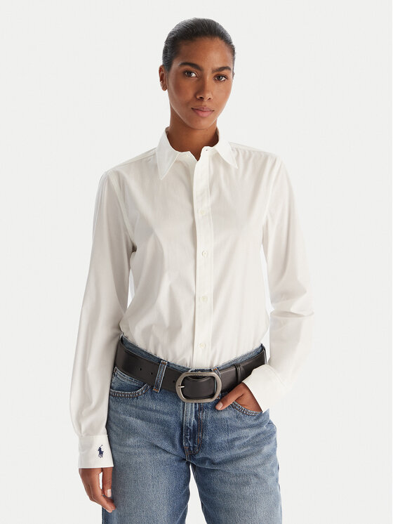 Polo Ralph Lauren Koszula 211941509002 Biały Slim Fit