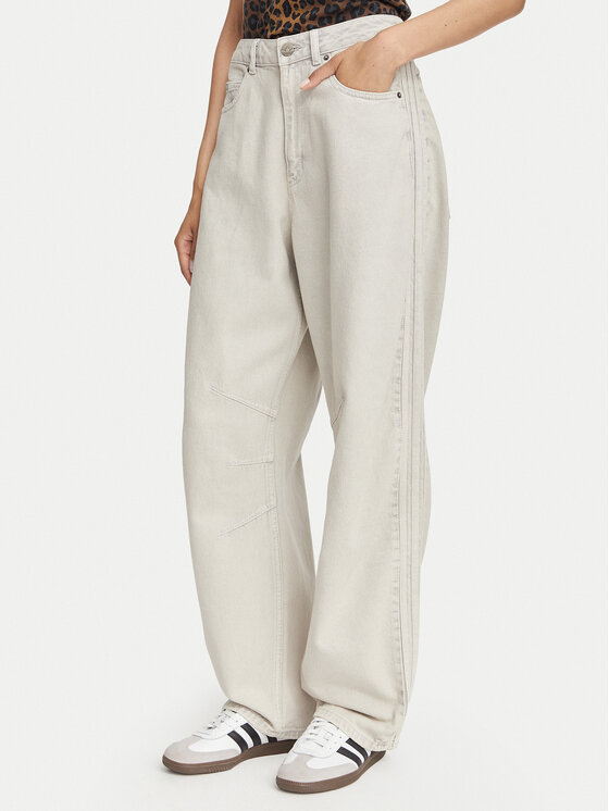 adidas Jeansy KQ6475 Szary jasny Barrel Fit