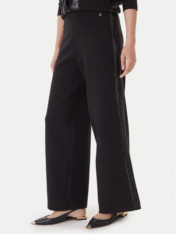 LOLA CASADEMUNT Spodnie materiałowe LF2514003 Czarny Regular Fit