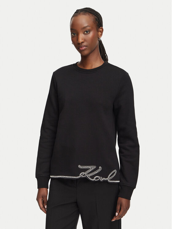 KARL LAGERFELD Bluza B3W20031 Czarny Regular Fit