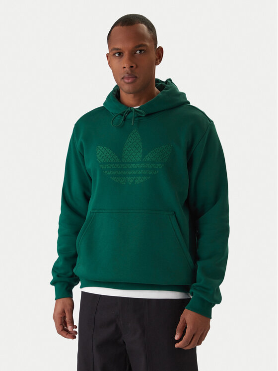 adidas Bluza Monogram Infill KD0403 Zielony Regular Fit