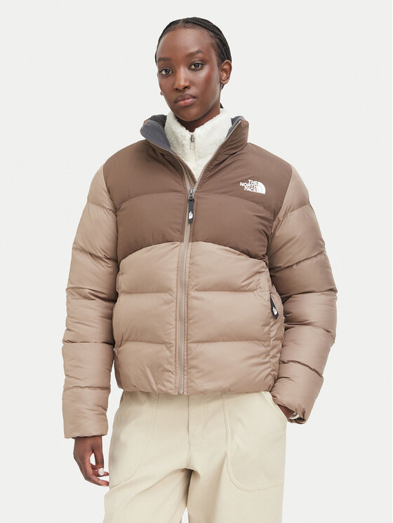 The North Face Kurtka zimowa Saikuru NF0A8GCB Brązowy jasny Boxy Fit