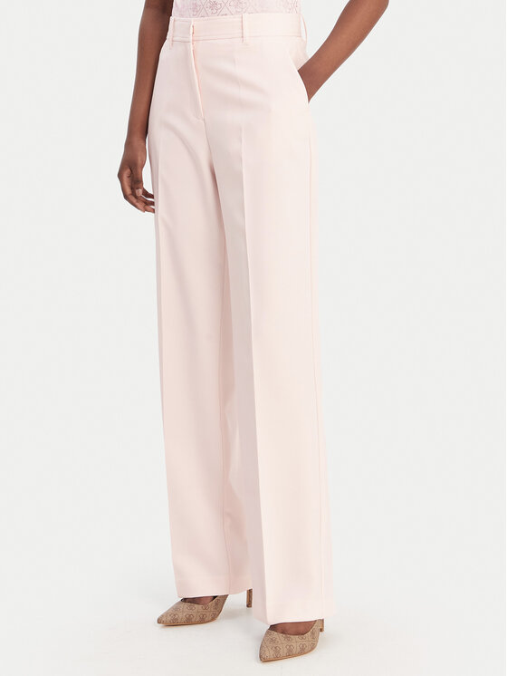 Guess Spodnie materiałowe W6RB02 WH9Y2 Różowy Regular Fit