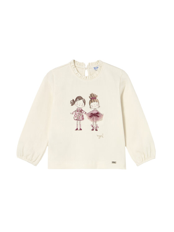 Mayoral Bluzka 2075 Écru Regular Fit