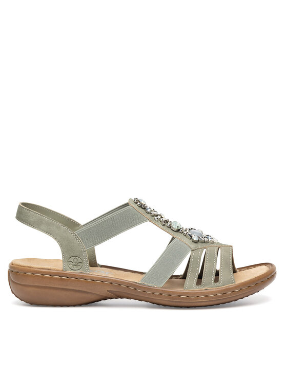 Rieker Sandały 60839-52 Zielony