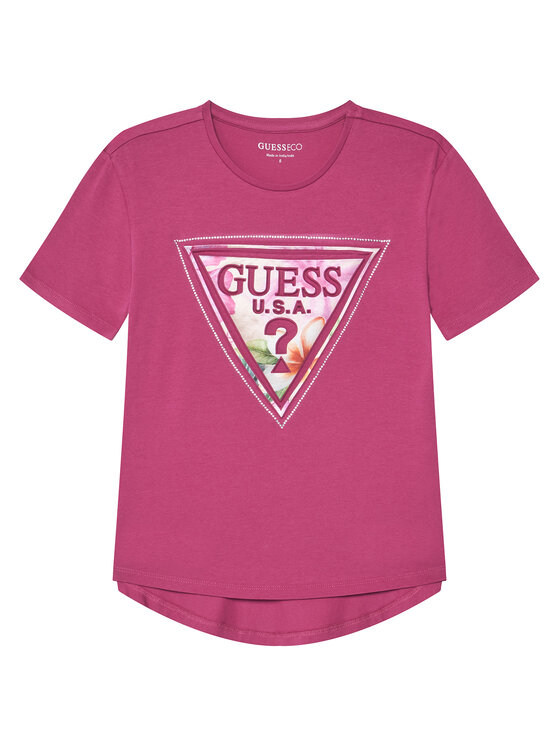 Guess T-Shirt J6GI13 K6YW4 Różowy Relaxed Fit