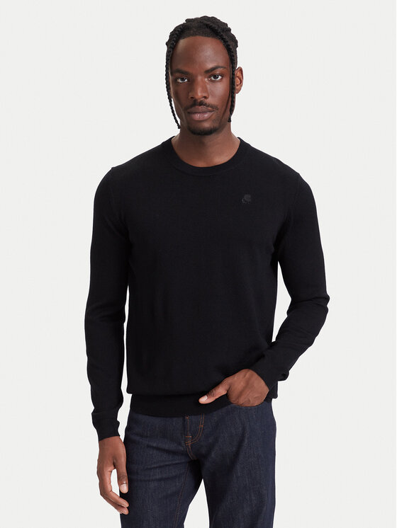KARL LAGERFELD Sweter 655000 564399 Czarny Regular Fit