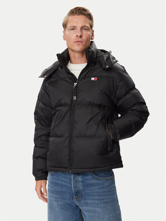 Tommy Jeans Kurtka puchowa DM0DM22036 Czarny Regular Fit