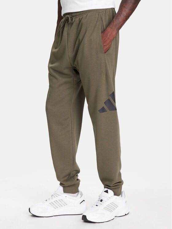 adidas Spodnie dresowe Essentials Big Logo JE8970 Khaki Regular Fit