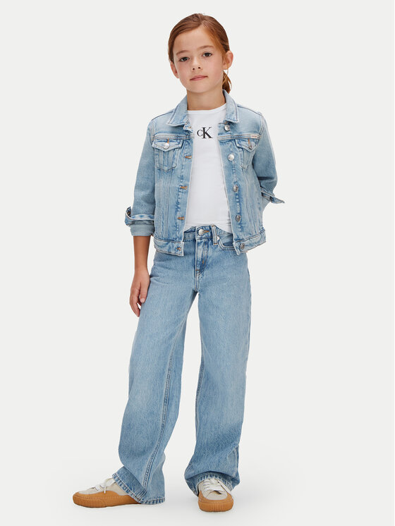 Calvin Klein Jeansy LVCKSJC02G Niebieski Wide Leg