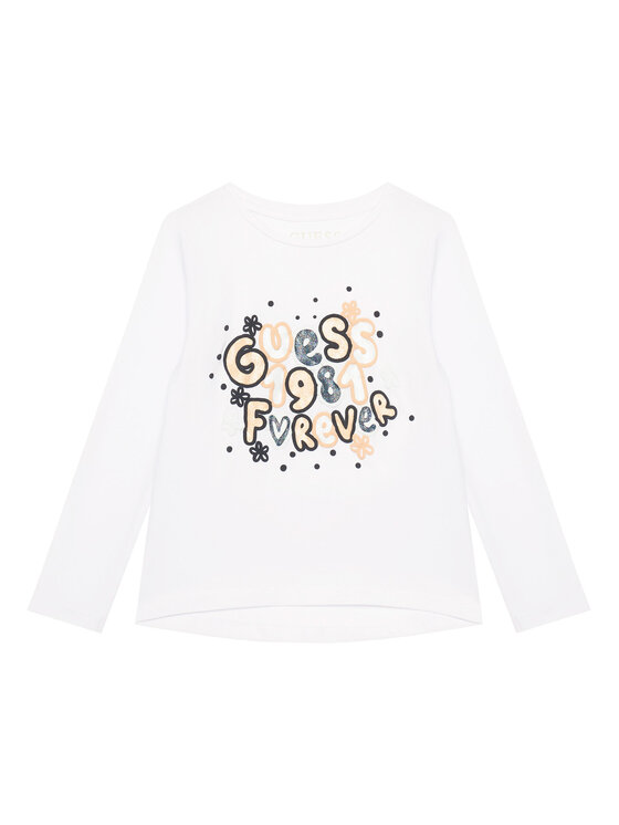 Guess Bluzka K5BI09 J1314 Biały Regular Fit