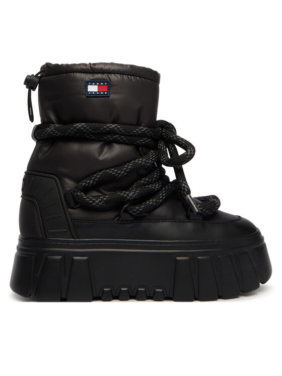 Tommy Jeans Śniegowce Tjw Platform Nylon Snowboot Wl EN0EN03163 Czarny
