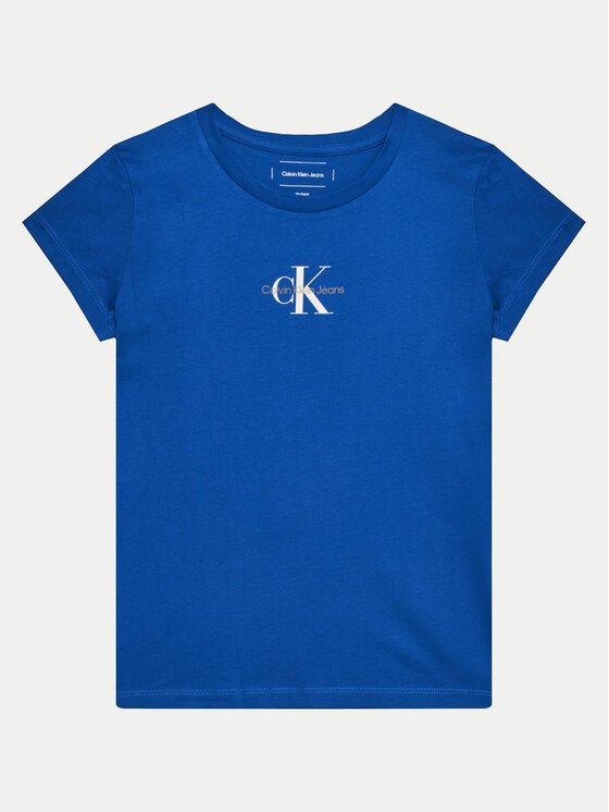 Calvin Klein Jeans T-Shirt IG0IG01470 Niebieski Slim Fit