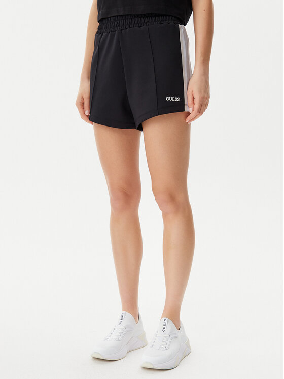 Guess Szorty sportowe V5GD14 KCRU2 Czarny Relaxed Fit