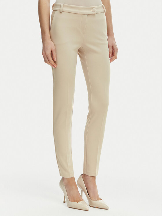 Rinascimento Spodnie materiałowe CFC0127865003 Beżowy Slim Fit