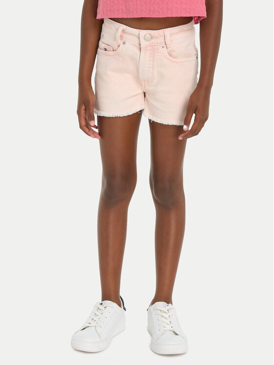 Tommy Hilfiger Szorty jeansowe Harper KG0KG07918 Różowy Relaxed Fit