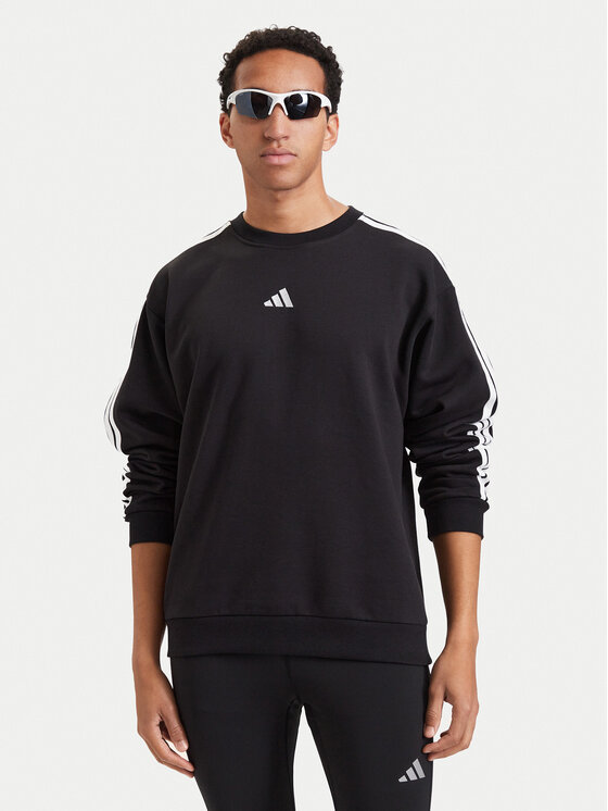 adidas Bluza Essentials 3-Stripes Fleece KY6583 Czarny Regular Fit