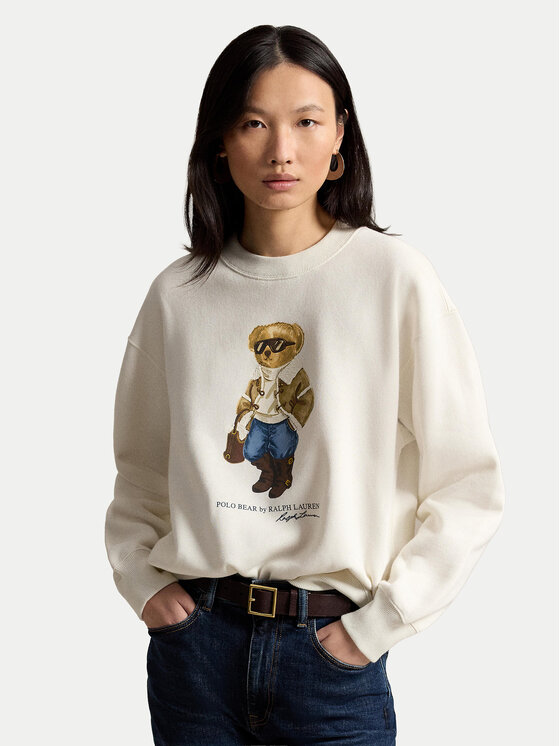 Polo Ralph Lauren Bluza 211B23856001 Kremowy Relaxed Fit