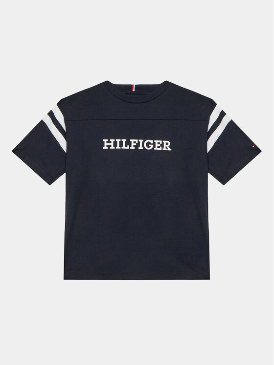Tommy Hilfiger T-Shirt Varsity KB0KB08678 D Granatowy Regular Fit
