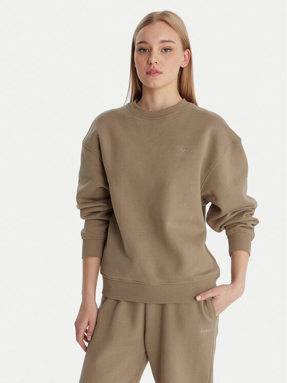 Guess Bluza V6RQ13 K9V31 Beżowy Regular Fit