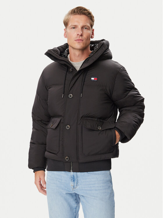 Tommy Jeans Kurtka zimowa Workwear DM0DM23506 Czarny Relaxed Fit