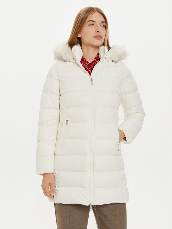Tommy Hilfiger Kurtka puchowa WW0WW43122 Écru Regular Fit
