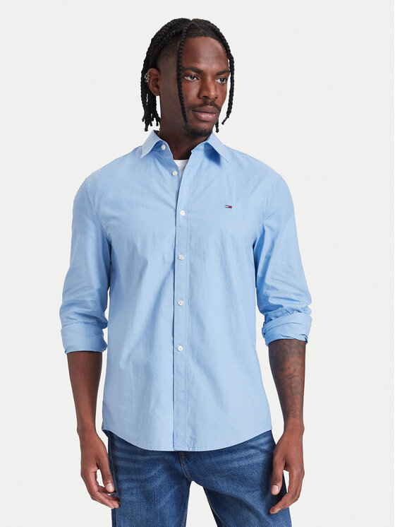 Tommy Jeans Koszula DM0DM22026 Niebieski jasny Regular Fit
