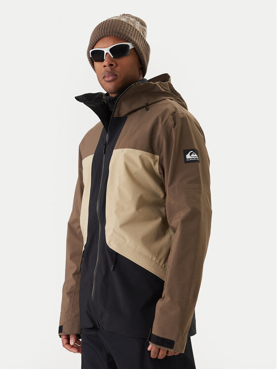 Quiksilver Kurtka snowboardowa Forever Stretch Goretex Jk EQYTJ03477 Brązowy Modern Fit