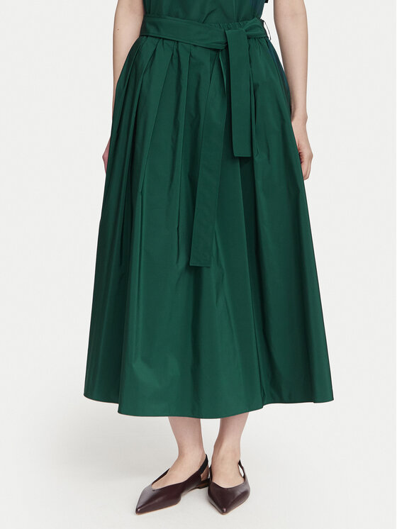 Weekend Max Mara Spódnica midi Alpaca 2625106041 Zielony ciemny Regular Fit