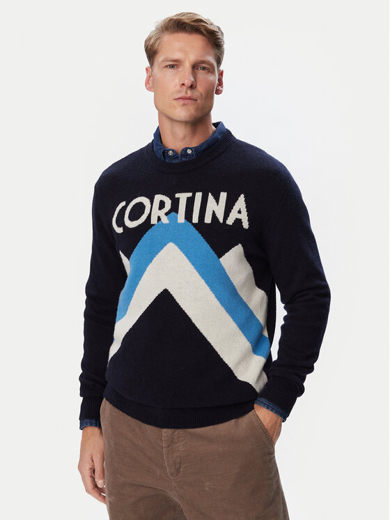 Robe di Kappa Sweter Clusaz 63137QW Granatowy Regular Fit