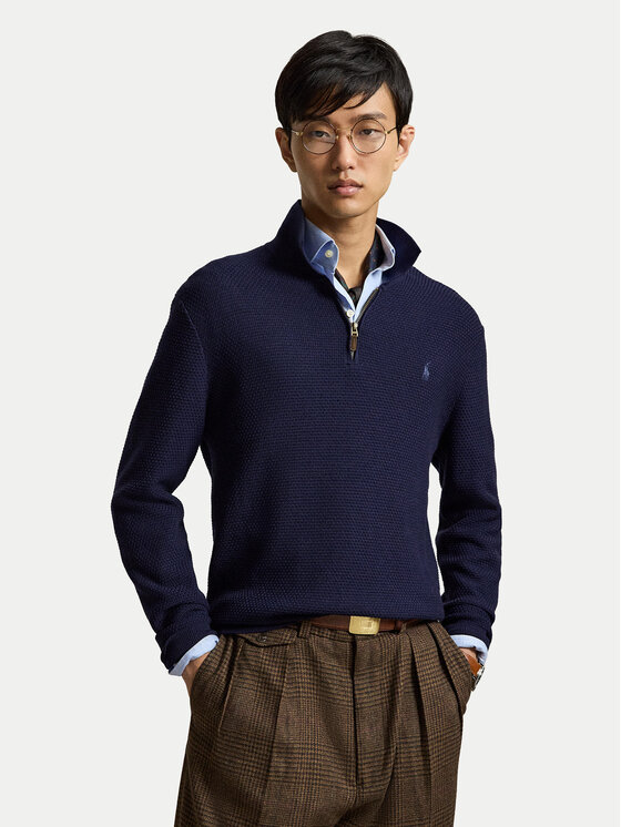 Polo Ralph Lauren Sweter 710B26772001 Granatowy Regular Fit