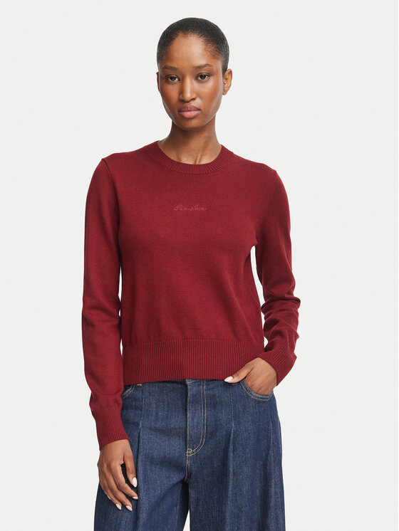 Guess Jeans Sweter W6BR01 Z1244 Bordowy Regular Fit