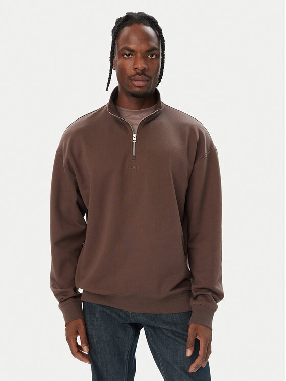 HUGO Bluza Durty244 50525881 Brązowy ciemny Relaxed Fit