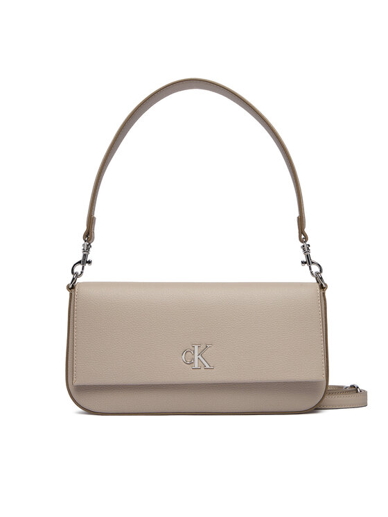Calvin Klein Torebka Minimal Monogram Shoulder Pouch LV04K3161G Beżowy