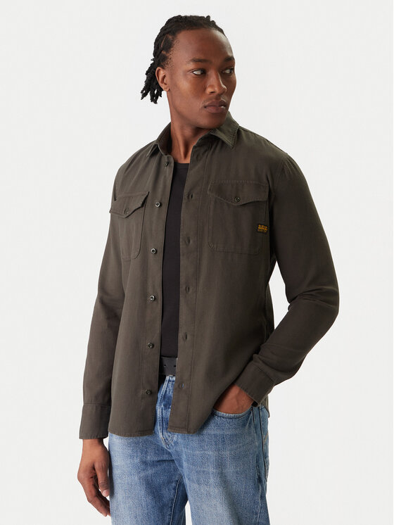 G-Star Raw Koszula Marine D24963-D454 Szary Slim Fit