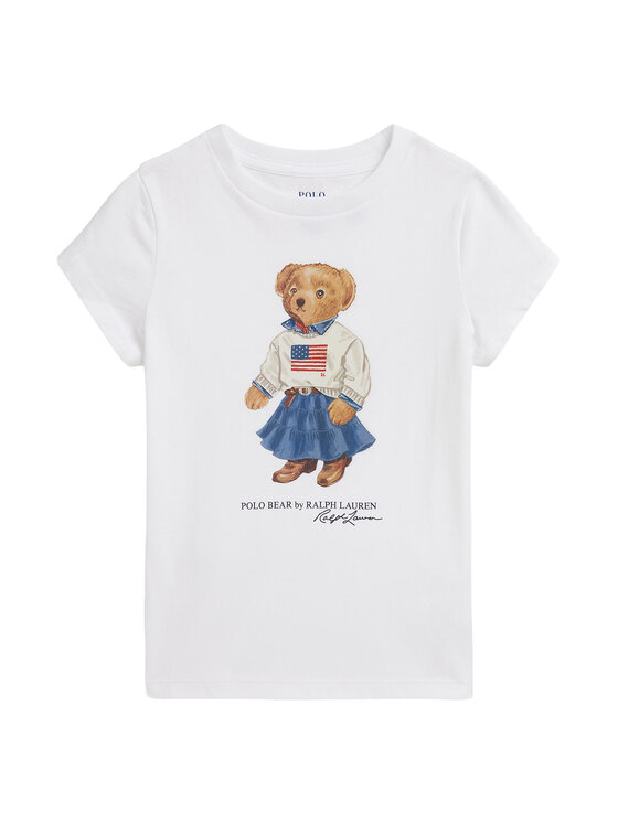 Polo Ralph Lauren T-Shirt 312A98403001 Biały Regular Fit