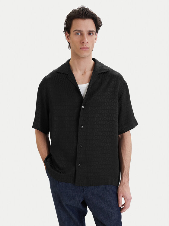 HUGO Koszula Espino 50560614 Czarny Oversize