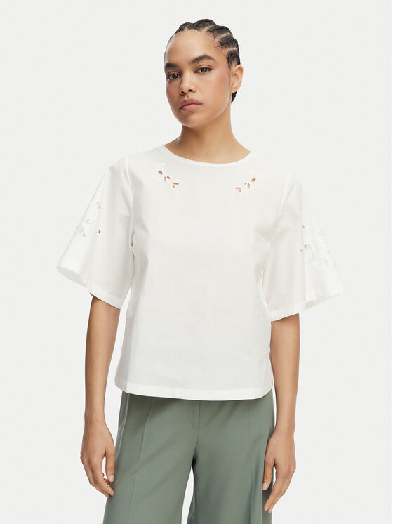 Weekend Max Mara Bluzka Targa 2615941102 Biały Regular Fit