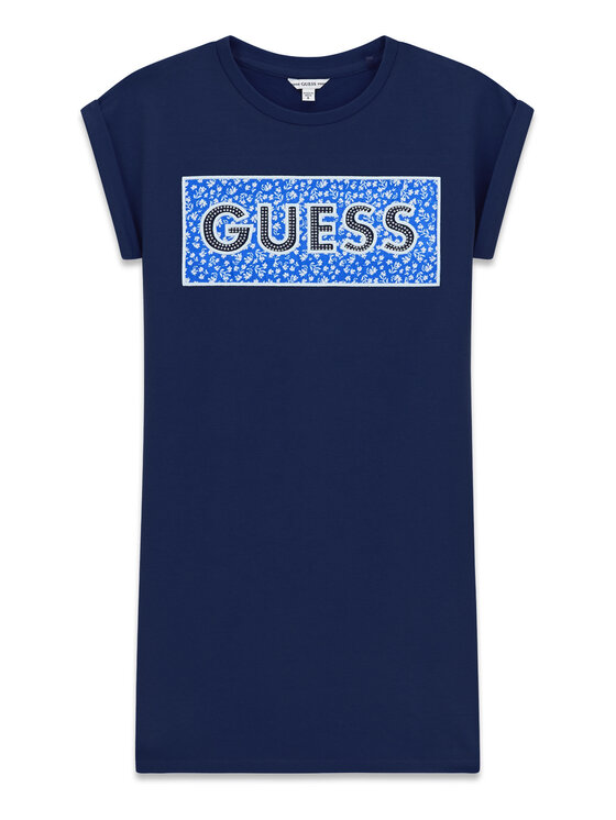 Guess Sukienka codzienna J6GK05 KAE24 Granatowy Regular Fit