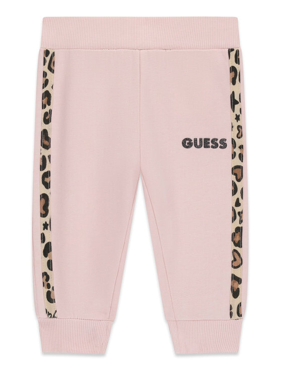 Guess Spodnie dresowe K6BB03 K5886 Różowy jasny Regular Fit