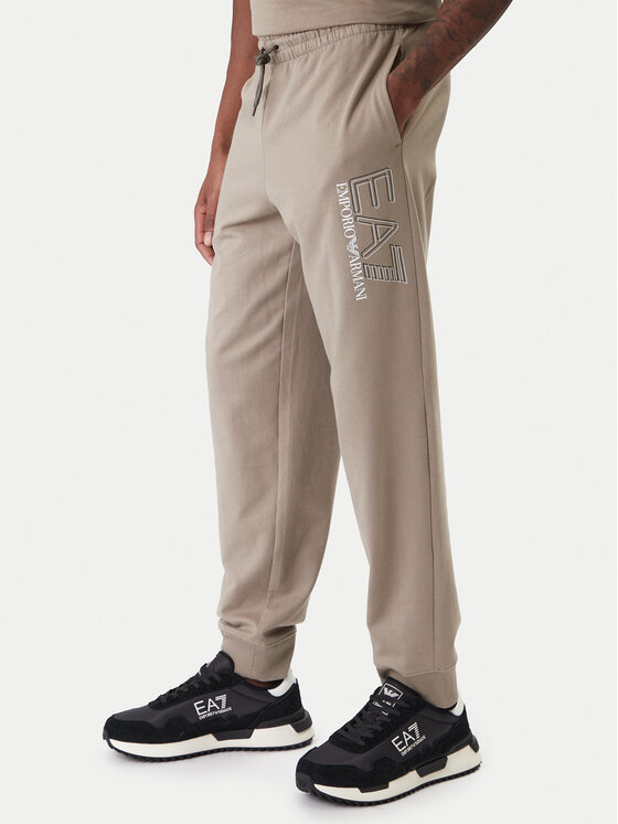 EA7 Emporio Armani Spodnie dresowe 7M001316 AF13512 U6167 Beżowy Regular Fit