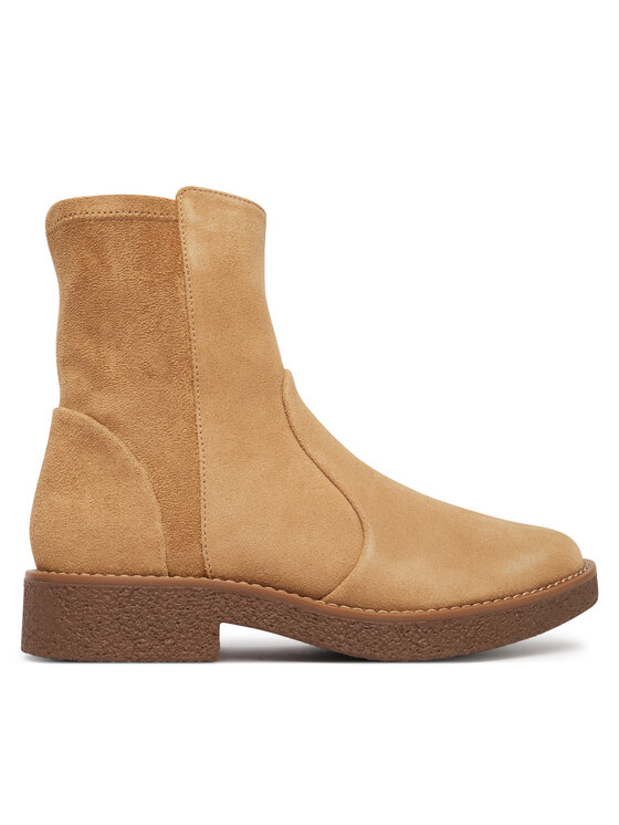 Clarks Botki Nella Bay 26327196 Beżowy