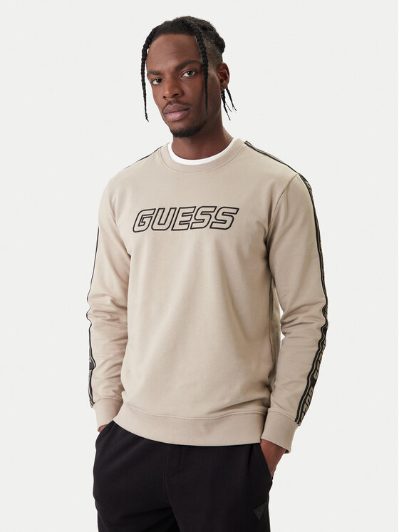 Guess Bluza Z4GQ24 K6ZS1 Beżowy Regular Fit