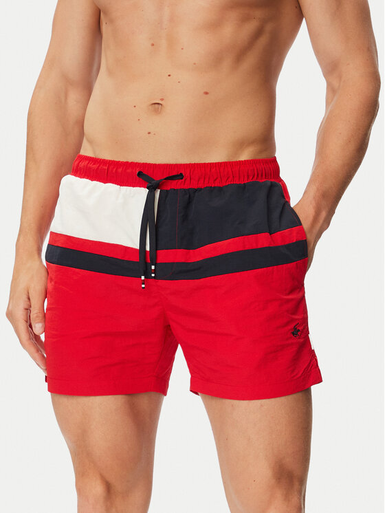 Beverly Hills Polo Club Szorty kąpielowe P-SS26M-SUNNY-0065 Czerwony Regular Fit