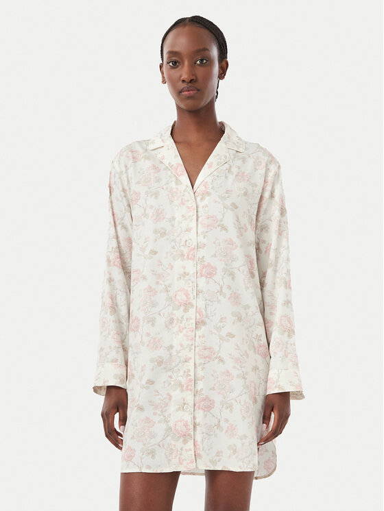 LAUREN RALPH LAUREN Koszula nocna ILN32535 Kremowy Regular Fit