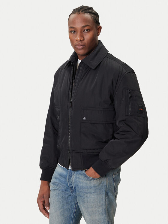 BOSS Kurtka bomber Oking 50543492 Czarny Oversize