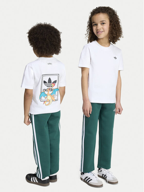 adidas Komplet t-shirt i spodnie Pokemon KS7088 Biały Regular Fit