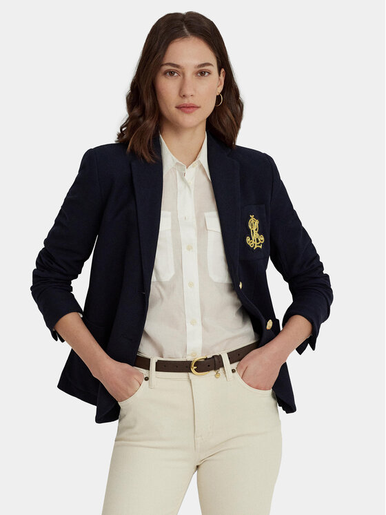 Lauren Ralph Lauren Marynarka 200797305005 Granatowy Slim Fit