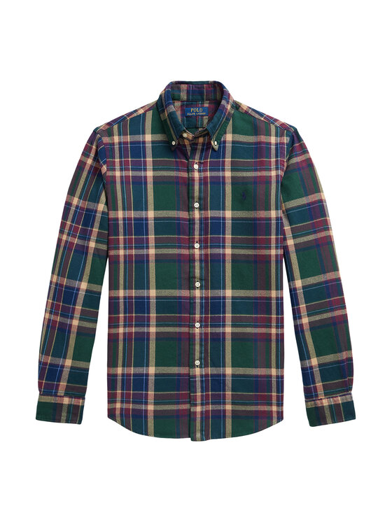 Polo Ralph Lauren Koszula 710B30152001 Zielony ciemny Custom Fit