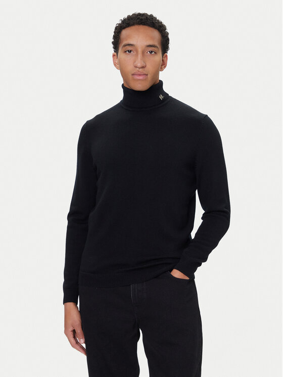 KARL LAGERFELD Golf 655010 554399 Czarny Regular Fit